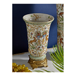 Ваза из фарфора на бронзовом основании Turquoise Blooming Garden варинант исполнения - 5 | Loft Concept в Сочи