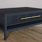 Кофейный стол Primo с двумя ящиками Черный дуб варинант исполнения - 4 | Loft Concept в Сочи