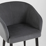 Мягкое кресло на металлических ножках Shaggy Dark Grey варинант исполнения - 5 | Loft Concept в Сочи