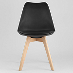 Стул с основой из пластика и мягким сиденьем Arvika Black варинант исполнения - 2 | Loft Concept в Сочи