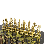 Шахматы Ренессанс из бронзы с доской из натурального камня Змеевик Decorative Thematic Chess варинант исполнения - 3 | Loft Concept в Сочи