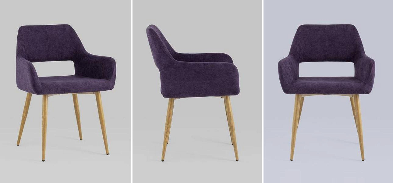 Стул NEASAN Chair Фиолетовый Велюр Стул NEASAN Chair Фиолетовый Велюр - Loft-Concept в Сочи