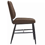 Стул с темно-коричневой обивкой из экокожи Benderson варинант исполнения - 2 | Loft Concept в Сочи