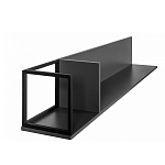 Полка навесная открытая цвета графит Strict Lines  варинант исполнения - 5 | Loft Concept в Сочи