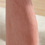 Обеденный стол со стеклянной столешницей и розовыми ножками с тканевой обивкой Wrigley варинант исполнения - 2 | Loft Concept в Сочи