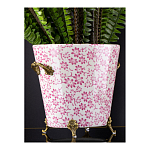 Кашпо из белого фарфора с розовым цветочным орнаментом Eden Garden варинант исполнения - 5 | Loft Concept в Сочи