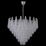 Люстра с подвесками из рифленного стекла в форме капель Textured Glass Chandelier варинант исполнения - 6 | Loft Concept в Сочи