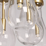 Люстра с 7-ю прозрачными плафонами из стекла в форме капли Lucid Rain  варинант исполнения - 10 | Loft Concept в Сочи