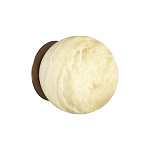 Настенно-потолочный светильник с плафоном в форме шара из алебастра Cryptocrystalline Stone варинант исполнения - 1 | Loft Concept в Сочи