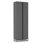 Двухдверный шкаф цвета графит Strict Lines варинант исполнения - 1 | Loft Concept в Сочи