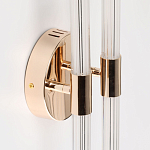 Бра с круглым основанием золотого цвета и двумя вертикальными плафонами Hex Scaffold варинант исполнения - 4 | Loft Concept в Сочи