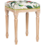 Банкетка из натурального бука золотистая с изображением птиц и цветов Blooming Bird варинант исполнения - 2 | Loft Concept в Сочи