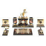 Настольный письменный набор из яшмы и долерита с декором в виде коня Manager Organizer варинант исполнения - 1 | Loft Concept в Сочи