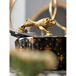 Шкатулка черного цвета с крышкой с фигуркой льва Eden Garden варинант исполнения - 7 | Loft Concept в Сочи