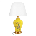 Настольная лампа желтая с изображением птиц Slip Away варинант исполнения - 1 | Loft Concept в Сочи