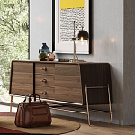 Дизайнерский комод трапециевидной формы с ручками и основанием золотого цвета Armaria варинант исполнения - 1 | Loft Concept в Сочи