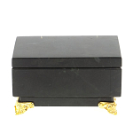 Шкатулка из натурального камня змеевик чёрного цвета Stone Casket варинант исполнения - 3 | Loft Concept в Сочи