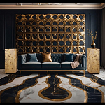 Торшер прямоугольный из натурального камня Calcite Geometry варинант исполнения - 11 | Loft Concept в Сочи