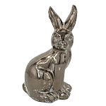 Статуэтка заяц из текстурированной терракоты и покрытый глянцевой краской под бронзу Rabbit Charm  варинант исполнения - 4 | Loft Concept в Сочи