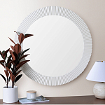 Зеркало в круглой фактурной раме Mirror Modern Texture белое варинант исполнения - 5 | Loft Concept в Сочи