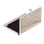 Визитница карманная металлическая с накладкой из натурального камня Агат Stone Business Card Holders  варинант исполнения - 3 | Loft Concept в Сочи