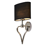 Бра для ванных комнат с черным тканевым абажуром овальной формы и декоративной вставкой в форме сердца Elstead Lighting варинант исполнения - 1 | Loft Concept в Сочи