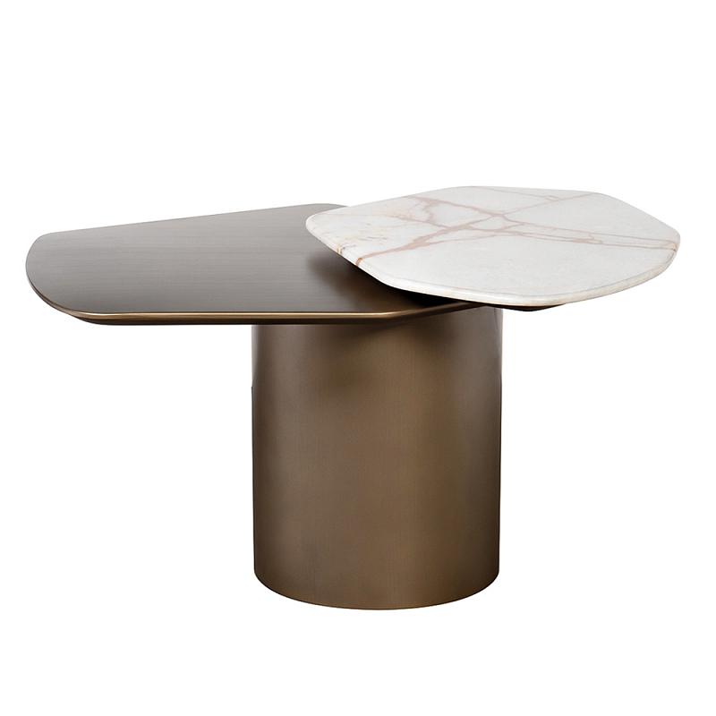 Столик журнальный Promontory с мрамором Бронза в Сочи | Loft Concept 