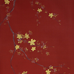 Обои ручная роспись Cherry Tree Special Colourway on Scarlet Lady dyed silk варинант исполнения - 2 | Loft Concept в Сочи