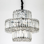 Круглая люстра с хрустальным декором Harmonica Crystal Round Chrome Chandelier варинант исполнения - 3 | Loft Concept в Сочи