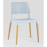 Пластиковый стул на ножках из массива бука Ferret Grey-Blue варинант исполнения - 1 | Loft Concept в Сочи