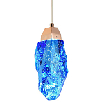 Подвесной светильник Soar Hanging Lamp Brass Blue Синий варинант исполнения - 1 | Loft Concept в Сочи
