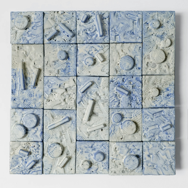 Геометрическое Объемное Панно Blue Curve Geometry Голубой в Сочи | Loft Concept 