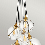 Подвесной светильник с шестью прозрачными стеклянными шарообразными плафонами Hinkley варинант исполнения - 6 | Loft Concept в Сочи
