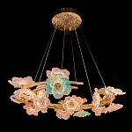 Люстра круглая на золотом каркасе с цветочным декором Miscellaneous herbs варинант исполнения - 3 | Loft Concept в Сочи