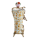 Ваза фарфоровая с птицей на бронзовой ветке Garden of Eden варинант исполнения - 4 | Loft Concept в Сочи