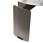 Столик журнальный с круглой мраморной столешницей на трех опорах Marble Stone Drawing варинант исполнения - 5 | Loft Concept в Сочи