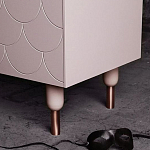 Дизайнерский комод розовый с фактурным фасадом Tiles варинант исполнения - 3 | Loft Concept в Сочи