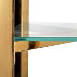 Стеллаж золото с прозрачными стеклянными полками Safekeeping варинант исполнения - 2 | Loft Concept в Сочи