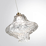 Подвесной светильник с плафоном из фактурного прозрачного стекла Light Ensemble варинант исполнения - 5 | Loft Concept в Сочи