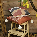 Подушка декоративная с геометрическим узором и плетенными вставками Divine Abstractions варинант исполнения - 6 | Loft Concept в Сочи