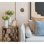 Бра с белым плафоном в форме восьмерки и круглым основанием Luke Lampco Tracer Lamp варинант исполнения - 7 | Loft Concept в Сочи