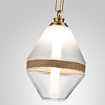 Подвесной светильник с прямоугольными и овальными элементами и акцентом из натурального камня Tectona  варинант исполнения - 5 | Loft Concept в Сочи