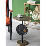 Столик приставной с абстрактным основанием и акцентом в виде золотистого диска Heavenly Space варинант исполнения - 8 | Loft Concept в Сочи