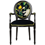 Стул с подлокотниками из натурального бука с изображением птицы и цветов Blooming Birds варинант исполнения - 1 | Loft Concept в Сочи