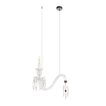 Подвесной светильник стеклянный в виде канделябра Curved Glass Chandelier варинант исполнения - 1 | Loft Concept в Сочи