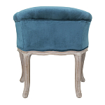 Кресло низкое в стиле прованс Louis French Armchair blue velour варинант исполнения - 2 | Loft Concept в Сочи
