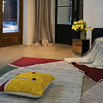 Чехол на подушку с рисунком горчичного цвета Elan Textured варинант исполнения - 2 | Loft Concept в Сочи