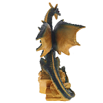 Декоративная статуэтка Дракон Green Gold Dragon Treasure Keeper Statuette варинант исполнения - 4 | Loft Concept в Сочи