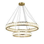 Люстра с 2-мя кольцами из натурального камня с регулируемыми плафонами Durability of Stone варинант исполнения - 1 | Loft Concept в Сочи