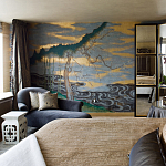 Обои ручная роспись Bamboo River Blossom Original colourway on Deep Rich Gold gilded paper with pearlescent antiquing варинант исполнения - 5 | Loft Concept в Сочи